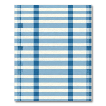 Classic Blue Gingham Buffalo Check Rug