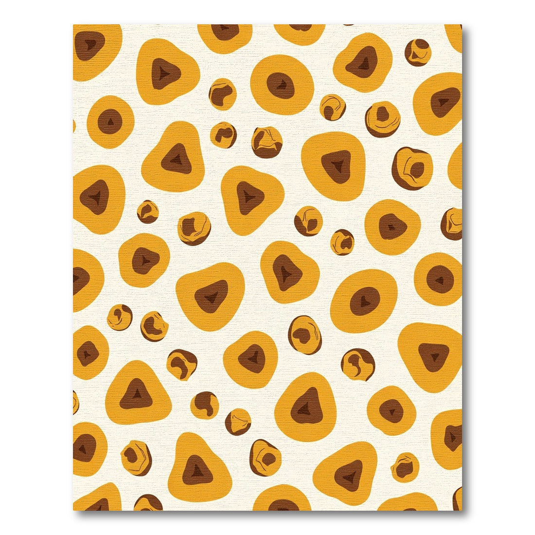 Organic Yellow Brown Abstract Bumps Rug