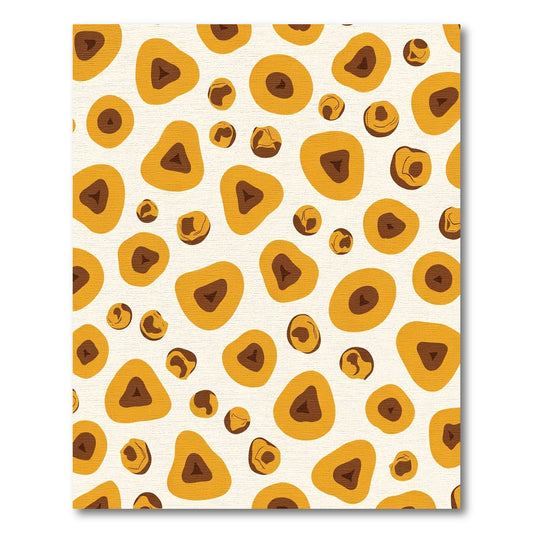 Organic Yellow Brown Abstract Bumps Rug