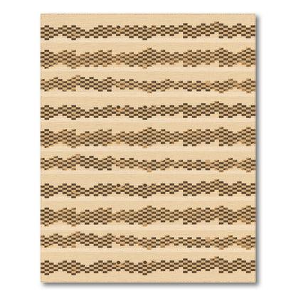 Brown Geometric Wave Area Rug