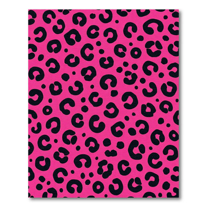 Vibrant Pink Black Animal Spots Rug