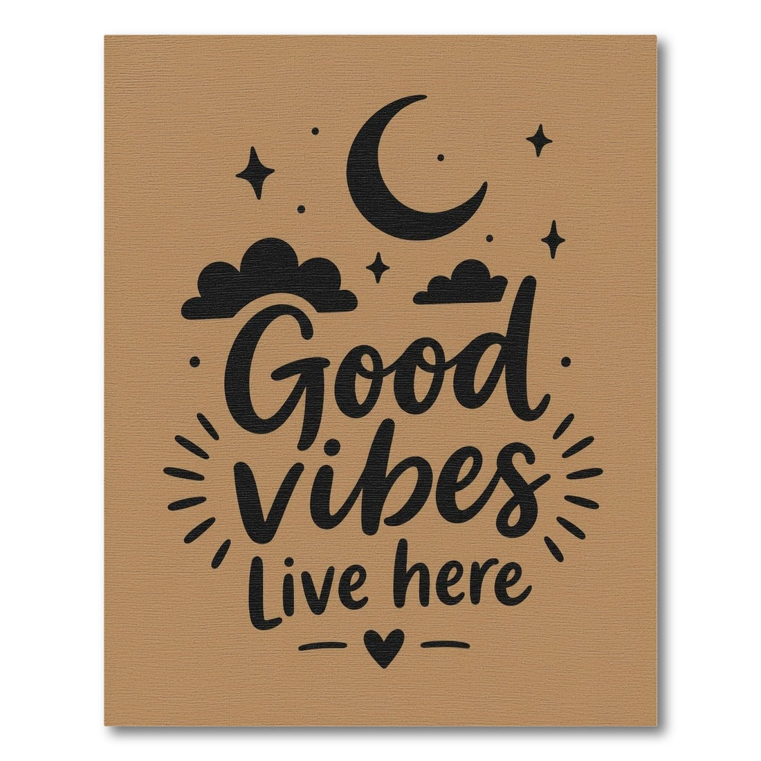Good Vibes Live Here Boho Moon Rug