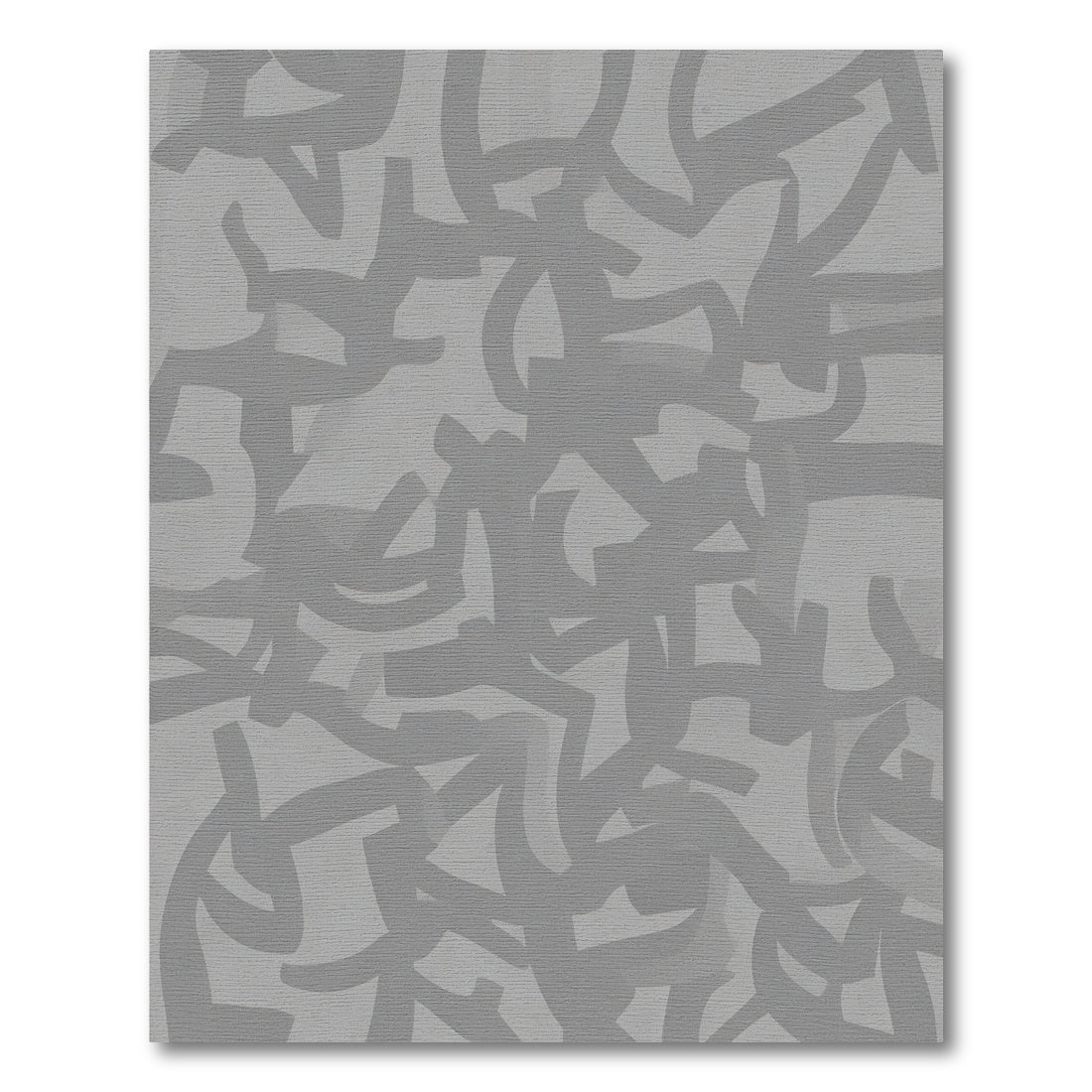 Light Gray Abstract Ribbon Flow Rug