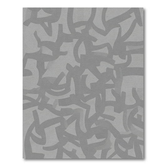 Light Gray Abstract Ribbon Flow Rug