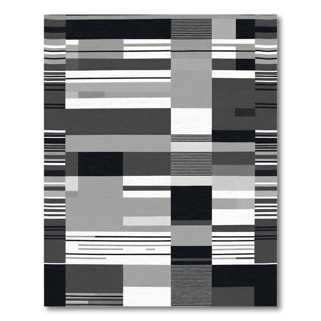 Monochromatic Geometric Blocks Stripes Rug
