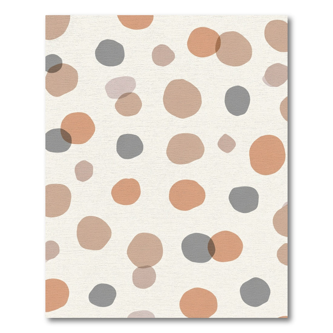 Abstract Earthy Tone Scattered Circles Rug
