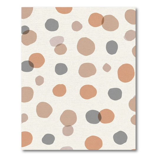 Abstract Earthy Tone Scattered Circles Rug