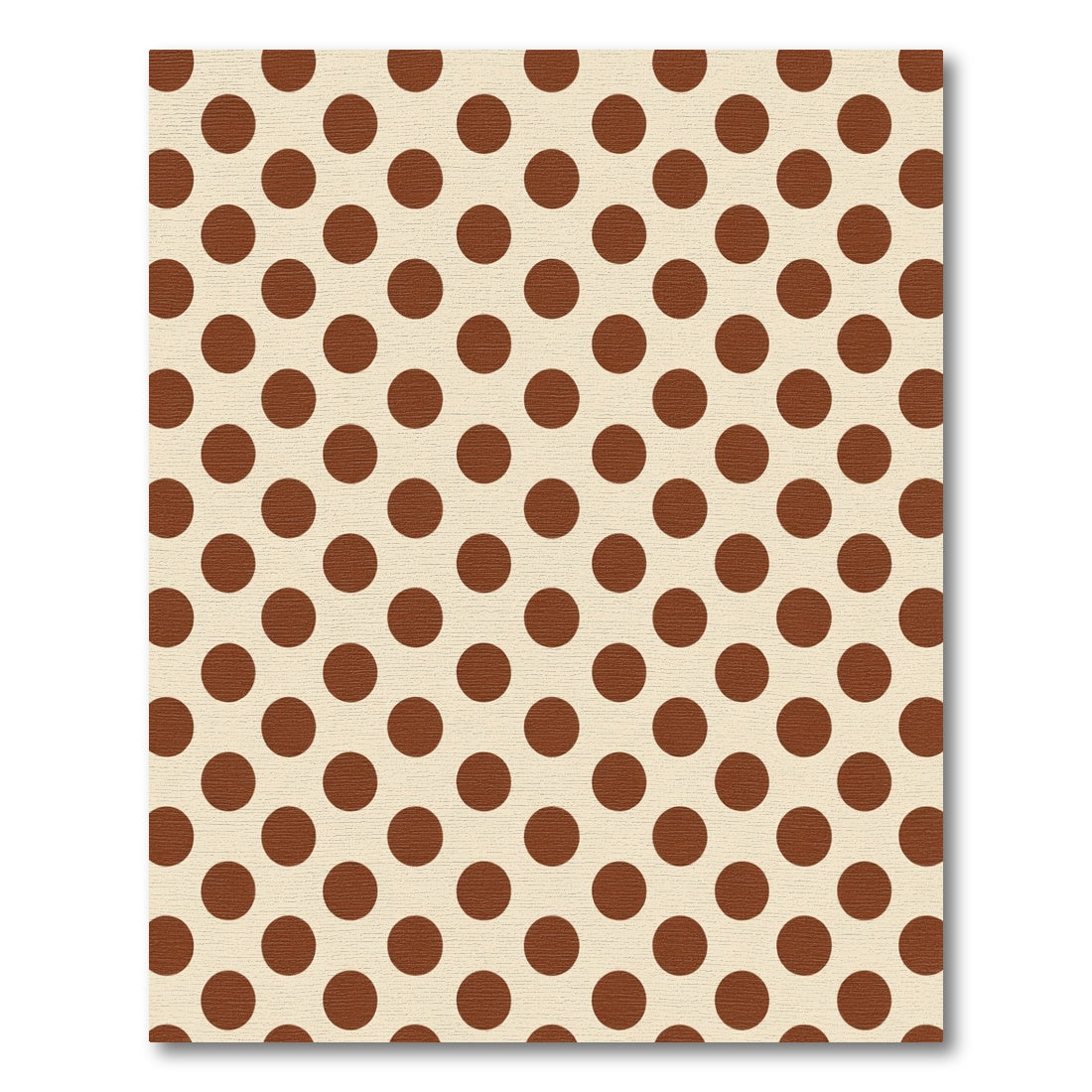 Brown Polka Dot Cream Background Rug