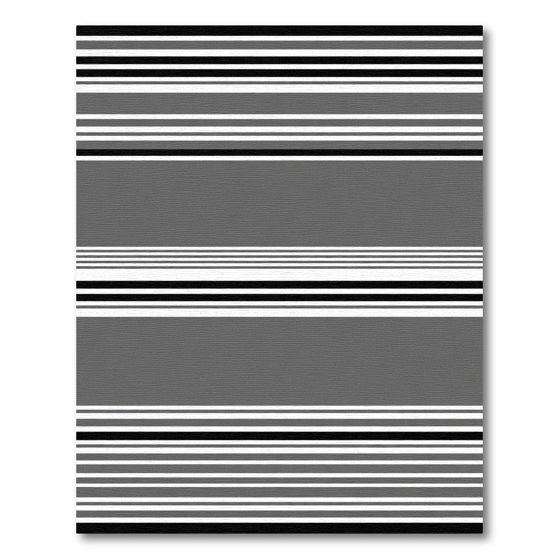 Modern Gray Black White Stripe Rug