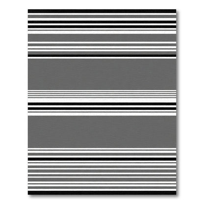 Modern Gray Black White Stripe Rug