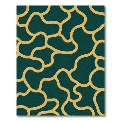 Deep Teal Organic Flow Rug