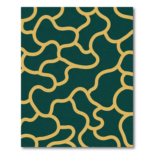 Deep Teal Organic Flow Rug