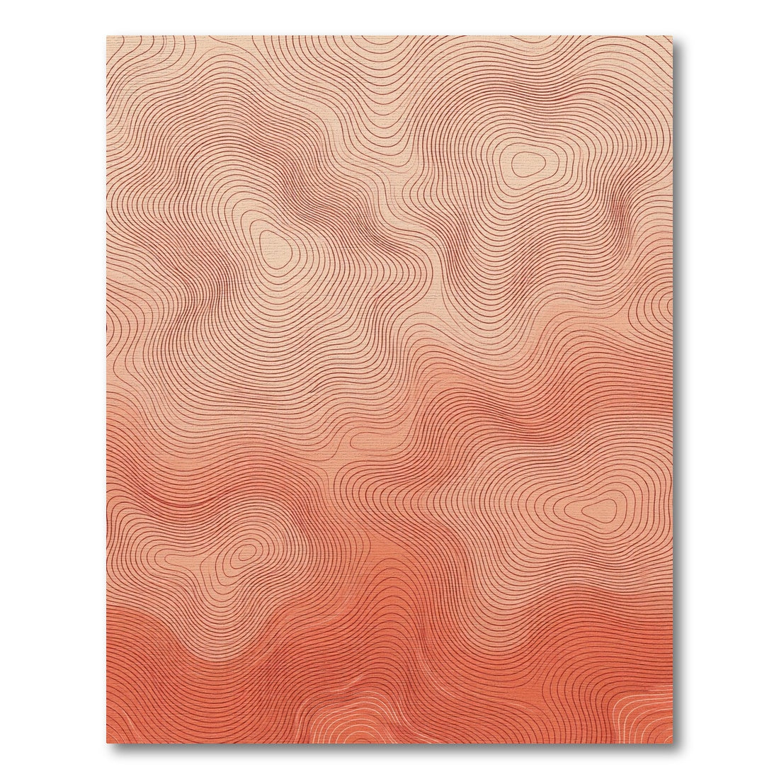 Terra Cotta Contour Wave Rug