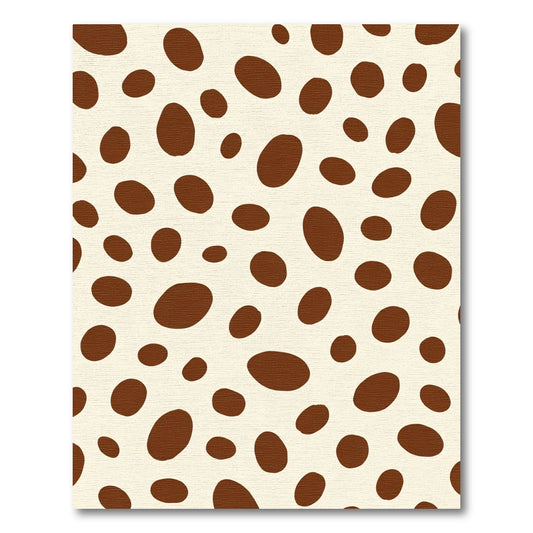 Cream and Brown Blotchy Spots Rug