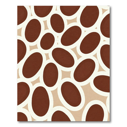 Brown Oval Cluster Arrangement Rug