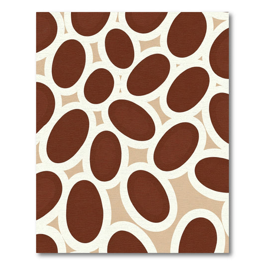 Brown Oval Cluster Arrangement Rug