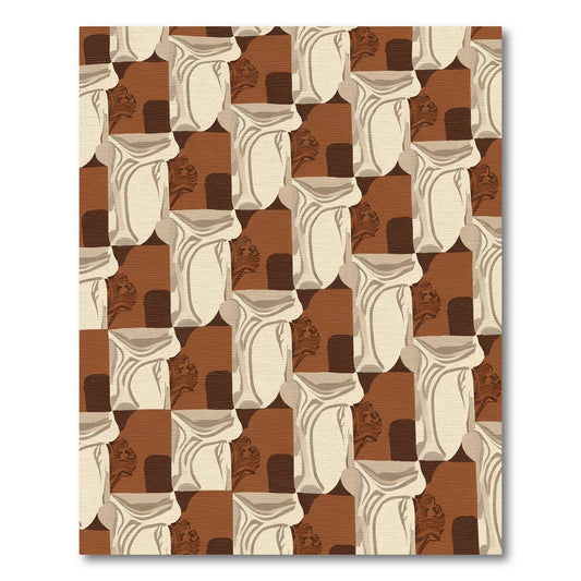 Crumpled Paper Architectural Column Art Rug