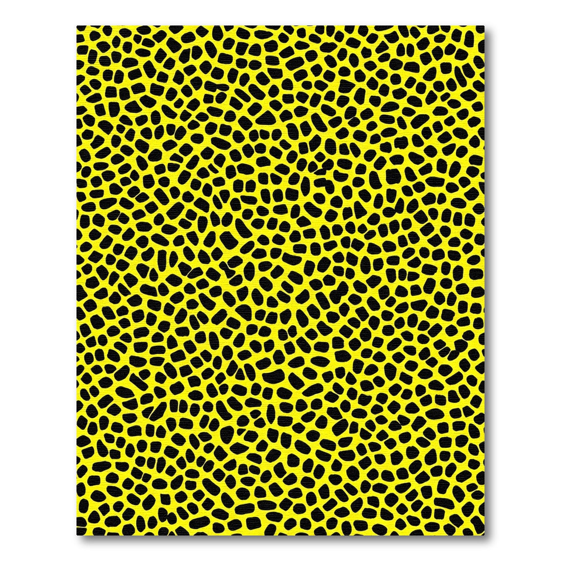 Bold Yellow Black Animal Spots Rug