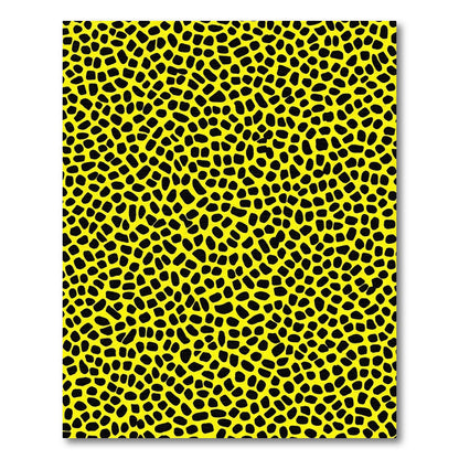 Bold Yellow Black Animal Spots Rug