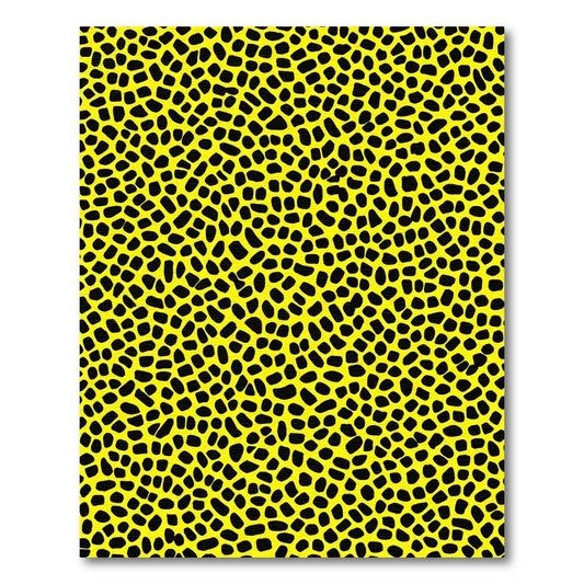 Bold Yellow Black Animal Spots Rug