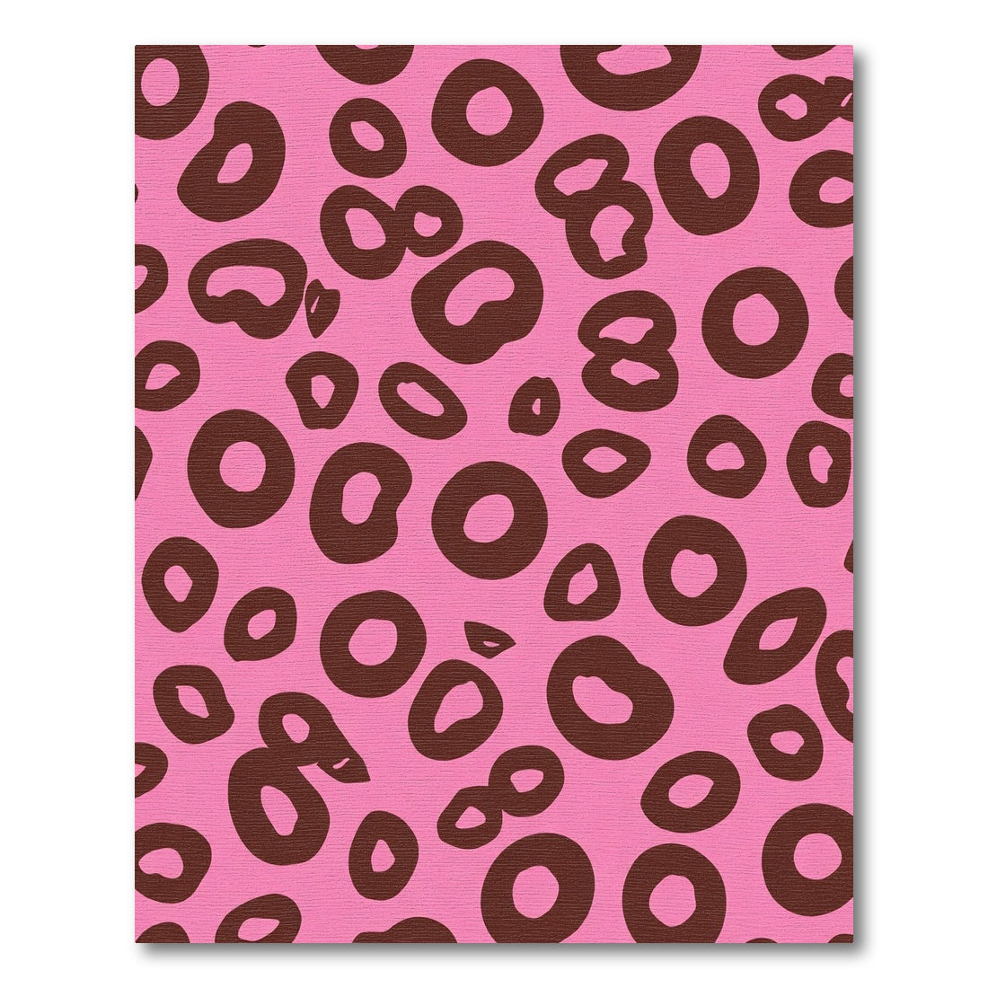 Pink Brown Spotted Animal Print Rug