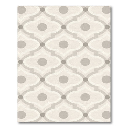 Beige Geometric Lattice Area Rug