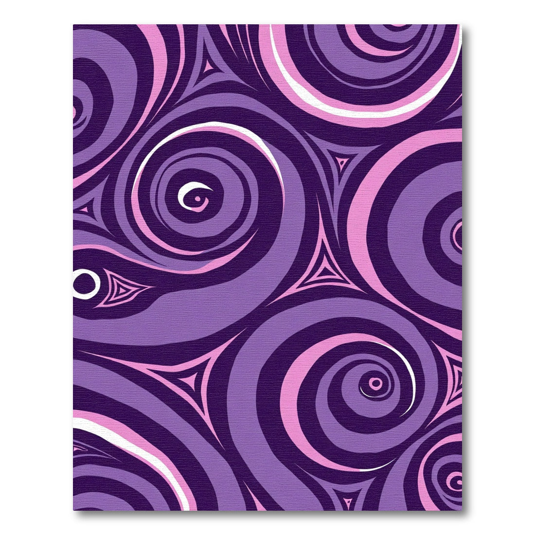 Purple Pink Swirl Psychedelic Layout Rug