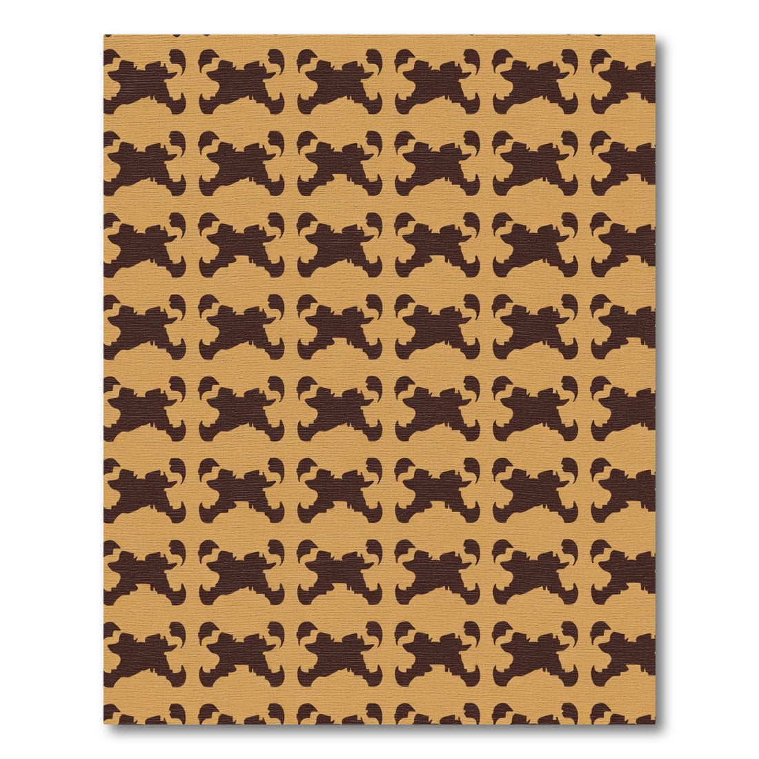 Brown Abstract Four-Pointed Star Rug