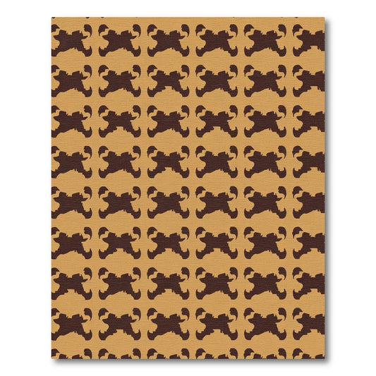 Brown Abstract Four-Pointed Star Rug