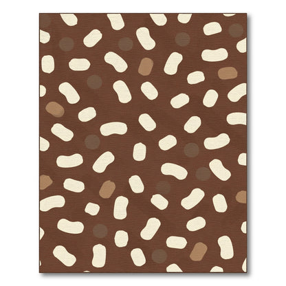 Brown Cream Speckled Organic Round Rug