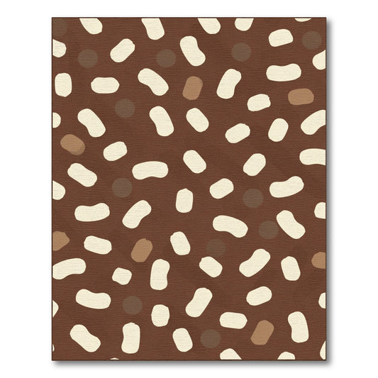 Brown Cream Speckled Organic Round Rug