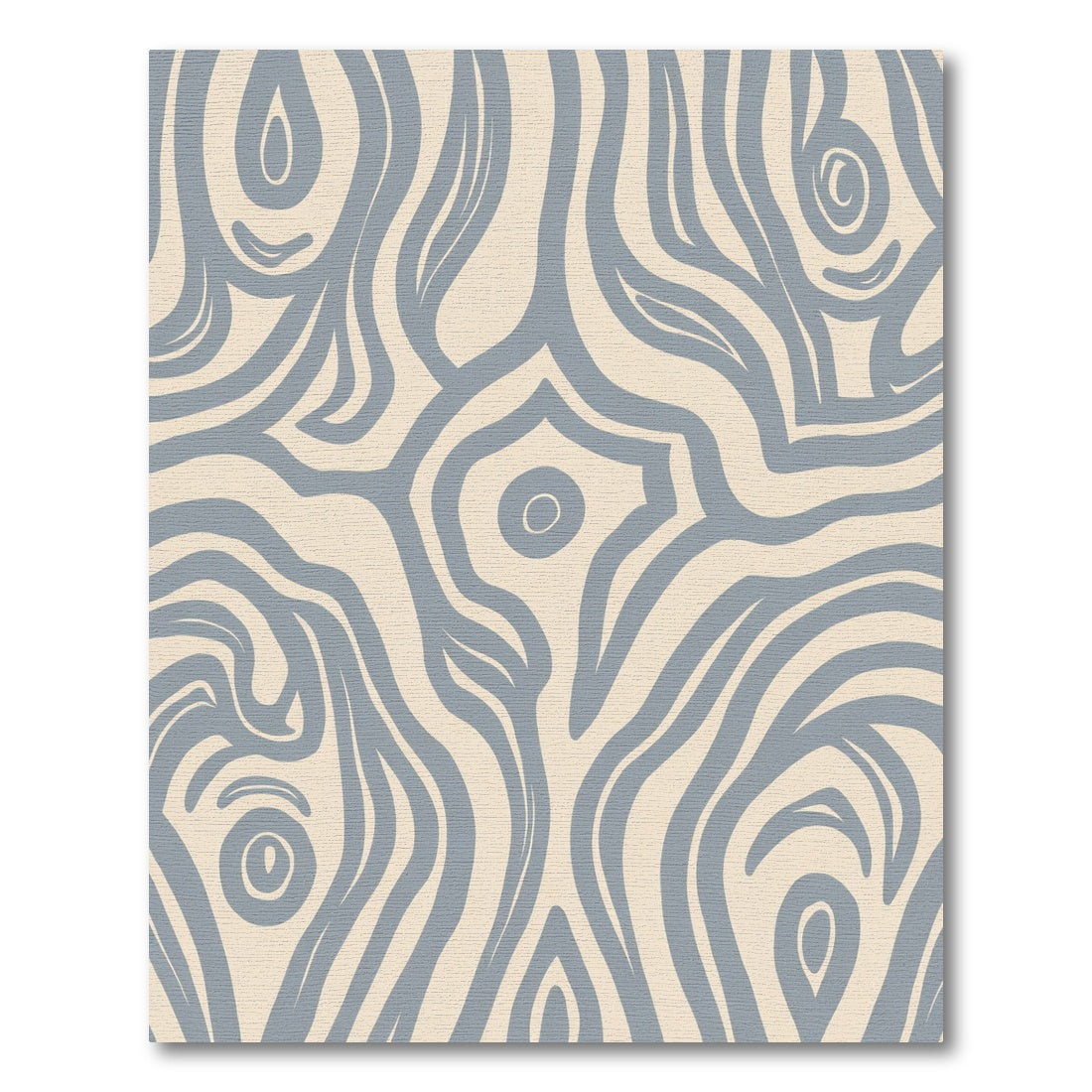 Soft Blue Swirl Organic Abstraction Rug