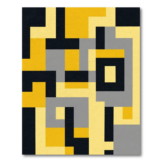 Modern Abstract Geometric Layout Rug
