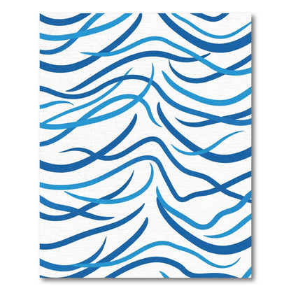 Blue Gradient Swirls Abstract Rug