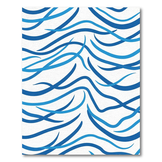 Blue Gradient Swirls Abstract Rug