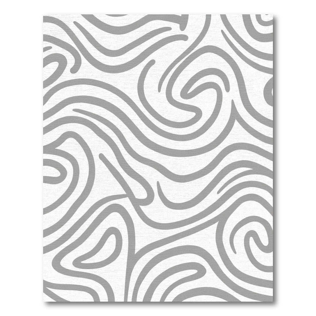 Modern Gray Swirl Abstract Rug