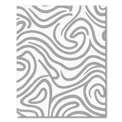 Modern Gray Swirl Abstract Rug