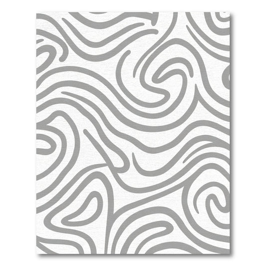 Modern Gray Swirl Abstract Rug