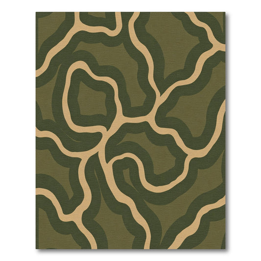 Earthy Camouflage Organic Swirls Rug