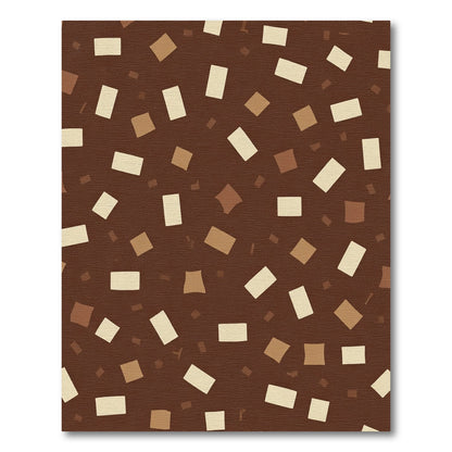 Rich Chocolate Confetti Scatter Rug