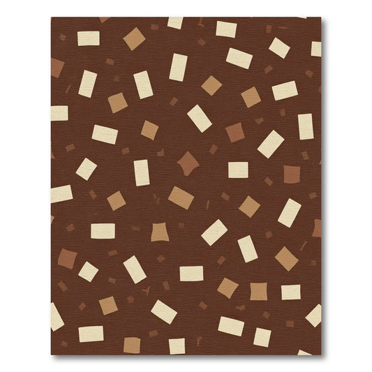 Rich Chocolate Confetti Scatter Rug