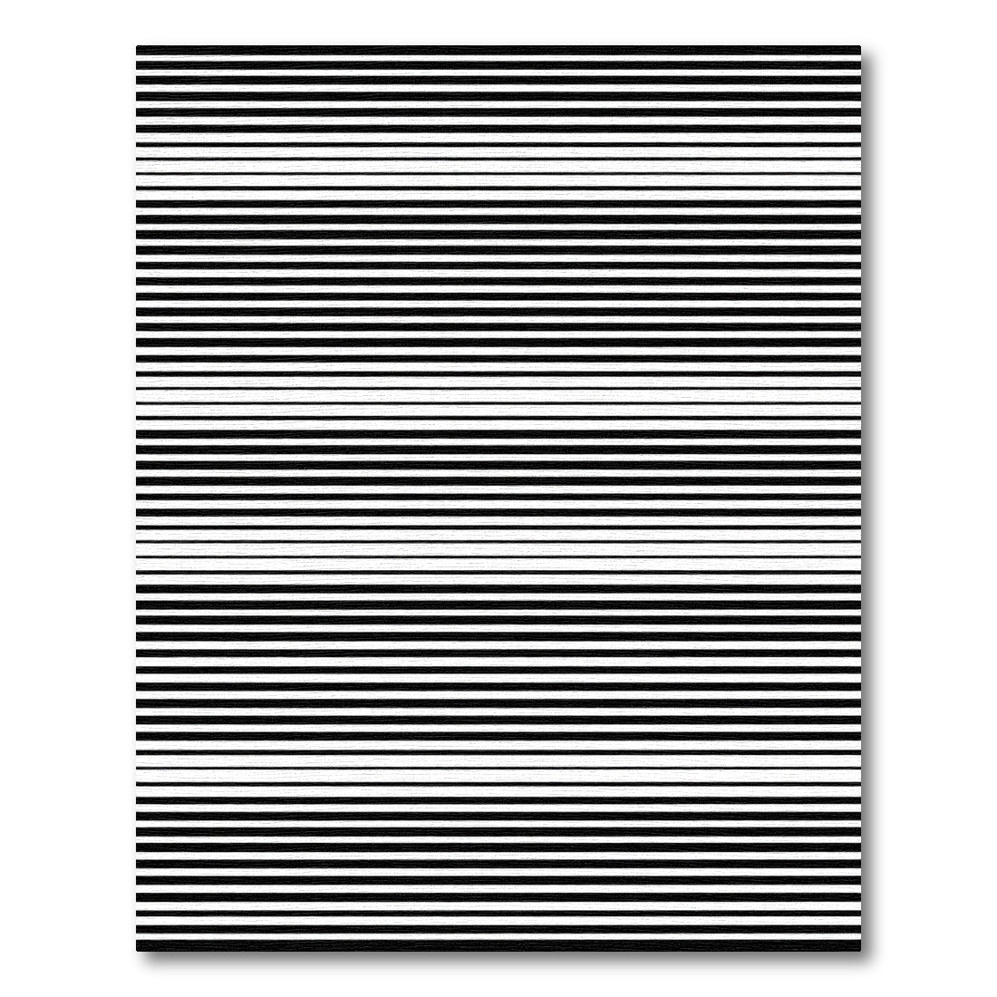 Classic Black White Thin Stripe Rug