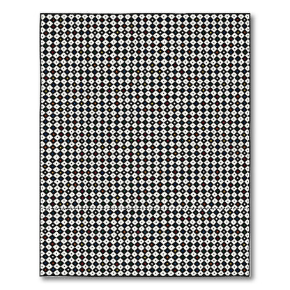 Multi-Color Geometric Black White Area Rug