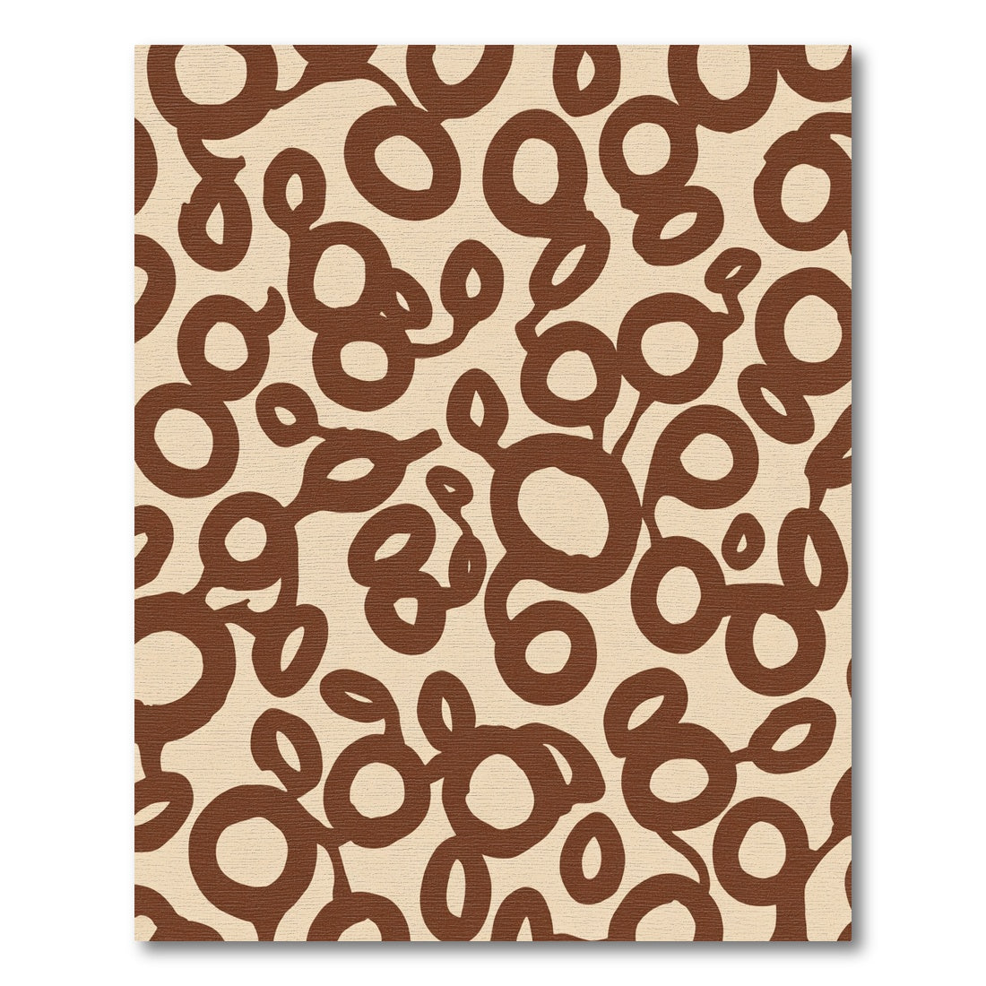 Brown Organic Circle Vine Rug