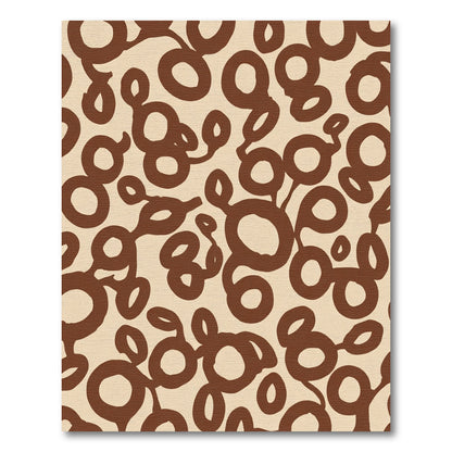 Brown Organic Circle Vine Rug