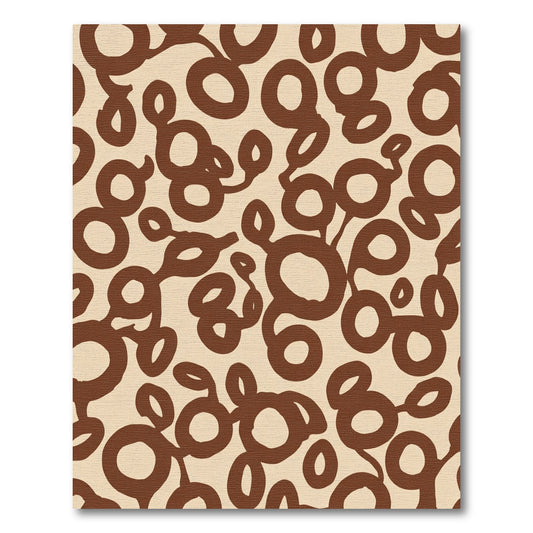 Brown Organic Circle Vine Rug