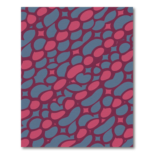 Abstract Blue Pink Area Rug