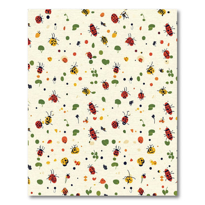 Whimsical Ladybug And Beetle Garden Rug