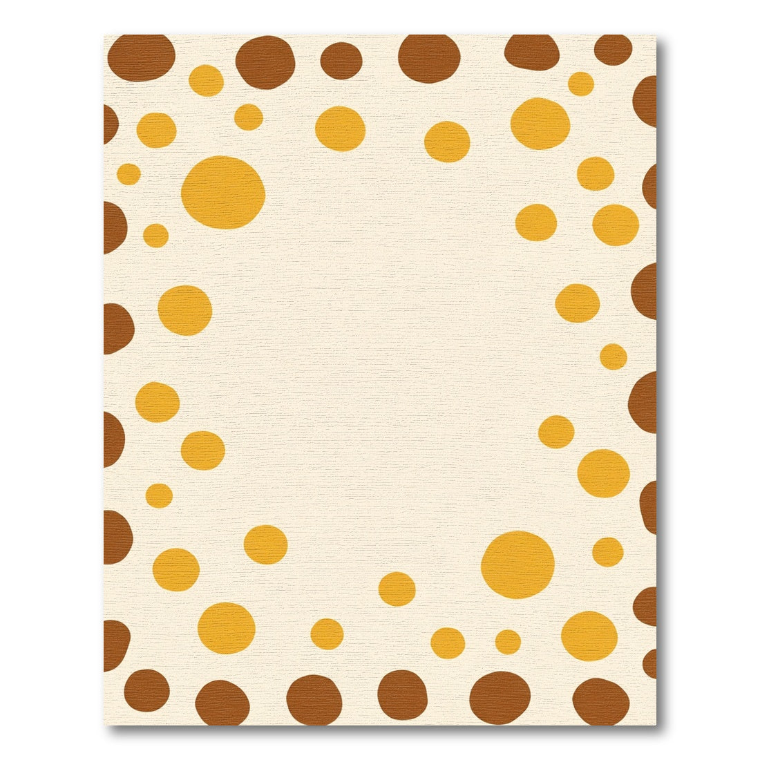 Brown Gold Polka Dot Scatter Rug
