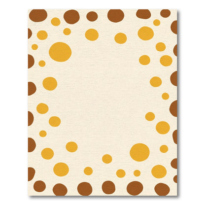 Brown Gold Polka Dot Scatter Rug